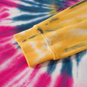 Tie Dye Sudadera con capucha y sudaderas de la mejor calidad Hombres mujeres tie Dye 100% Algodón Terry Pullover Tie Dye Sudadera con capucha - Product Image 4