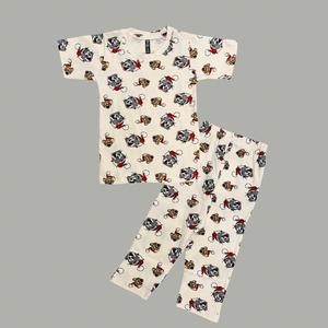 Pijama de terciopelo de algodón 100% de alta calidad para niños, transpirable, ecológico, de secado rápido, estilo informal, ropa de lona para primavera - Product Image 3