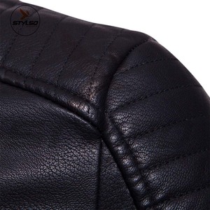 Chaqueta de Motocicleta de Cuero Genuino Personalizada para Hombre, Abrigo de Invierno de Diseñador Negro de Alta Calidad para Hombre - Product Image 4