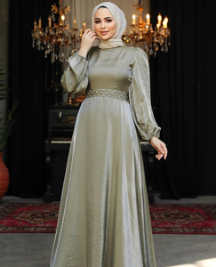 Abaya con cremallera frontal abierta con hermoso hiyab a juego y calidad de exportación Los mejores precios al por mayor Nuevas colecciones EAU/EE. UU. - Product Image 3