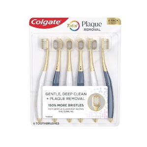 Asequible Colgate Total Plaque Removal Manual Cepillo de dientes Ultra Soft 6 Pack para uso diario - Product Image 2