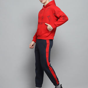 Survêtement Homme Hiver 2025 Personnalisable avec Logo, Couleur Rouge, Style Streetwear, Uni, 100% Coton, Séchage Rapide, Respirant, à Capuche, Grandes Tailles - Product Image 2