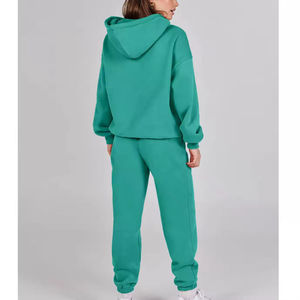 Conjuntos de chándal informal de lana para mujer, chándal, ropa de mujer, conjunto de chándal de algodón de Invierno para mujer, chándales de 2 piezas con cremallera - Product Image 4