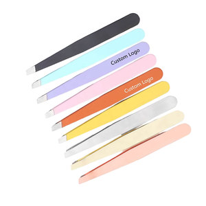 Pince à épiler sourcils en acier inoxydable de haute qualité, à pointe incurvée et inclinée, légère, durable, de précision, pour l'épilation du visage et des cils - Product Image 6