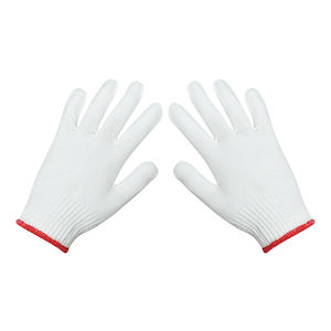 Guantes de Hilo de Poliéster 100% (mezcla de poliéster y algodón opcional) de Punto Liso (sin recubrimiento) con Puño Elástico o de Punto - Product Image 2