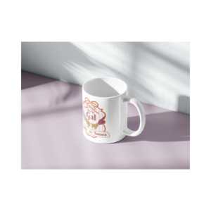Taza 'My Favorite Gal' de Cerámica Blanca con Diseño 'Gal' y Nombre Personalizado (Aprox.) Cuchara Linda y Sencilla de 330 ml, Apta para Lavavajillas, Ideal para Regalos - Product Image 5