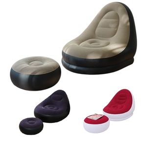 Canapé gonflable moderne DON FELIZ AE-120 en PVC avec repose-pieds, portable et pliable pour l'extérieur, le salon, la chambre et l'hôpital - Product Image 1