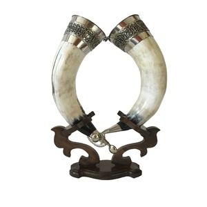 แก้วเบียร์รูปเขาเขาสัตว์,แก้วเบียร์ตกแต่งบ้านทำจากเขาควายฮอร์นสีธรรมชาติที่ได้รับความนิยมมากที่สุด - Product Image 4