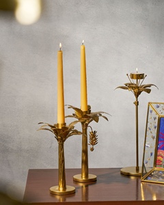 Soportes de velas de árbol de plátano-Juego de 2 Diseño de portavelas con acabado brillante Lo mejor para el hogar Sala de estar Decorativo de la mejor calidad - Product Image 4