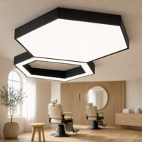 Plafonnier LED modulaire hexagonal pour salon de coiffure commercial