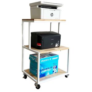 Soporte Móvil para Impresora de Madera de Caucho 40x50x70cm con Garantía de 12 Meses para Computadoras KCPU68011 - Product Image 1