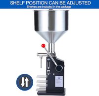 Machine de remplissage manuelle en acier inoxydable 10 ml pour pots de miel, cosmétiques, liquide vaisselle, gloss à lèvres, eau pure, huile, haute précision A03