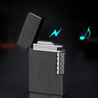 Briquet DEBANG en alliage de zinc classique, coupe-vent, rechargeable au butane, écologique, avec logo personnalisé, fin et élégant – Vente en gros usine