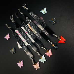 แหนบสแตนเลสขนมิงค์สีดำรูปผีเสื้อสำหรับต่อขนตาอุปกรณ์เสริมความงามเป็นมิตรต่อสิ่งแวดล้อมโลโก้อย่างยั่งยืน - Product Image 6