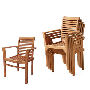 Sillas apilables de madera de teca, patio, jardín, Indonesia, muebles de exterior - Product Image 5
