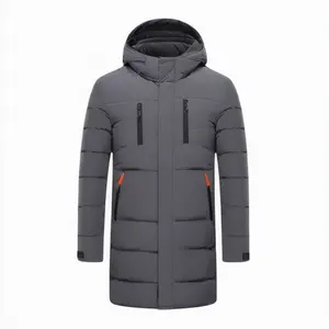 Wholesale outdoor warm utility bubble coat clothes 2023 custom winter hood long puffer jacket for men