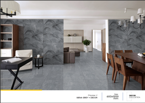 Carreaux de porcelaine pleine masse brillants de qualité supérieure, 600 x 1200 mm, 8 mm d'épaisseur, design moderne, pour cuisine, balcon, surface de sol - Product Image 3