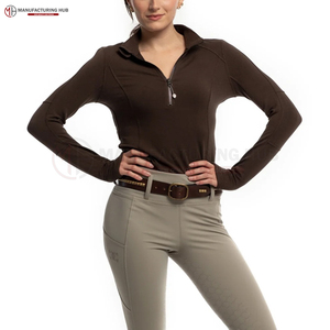 Pantalones de equitación ecuestre a precio de fábrica para mujer, asiento completo estampado personalizado con traje de montar de silicona, última tendencia de moda - Product Image 2