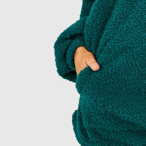 Haute qualité unisexe 1/4 Zip col montant sweat hiver quart-Zip pull à capuche fermeture éclair à capuche femmes polaire sweats - Product Image 3