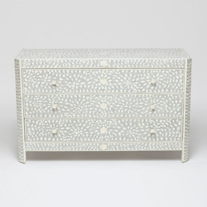 Élégante commode en incrustation d'os faite à la main pour salon chambre à coucher rangement intérieurs coffre tiroirs exquis économiser de l'espace extensible - Product Image 4