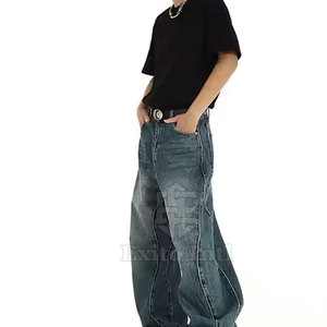 Jeans Rectos Holgados para Hombre, 100% Algodón, Ligeros, Cintura Media, Cómodos, Casuales, Transpirables, de Secado Rápido y Ecológicos - Product Image 4