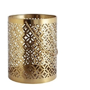 อุปกรณ์ตกแต่งบ้านรูปทรงกลมมีแปรงทองเหลืองสีทองขนาดใหญ่ภาชนะเทียนออกแบบทันสมัยสำหรับตกแต่งงานแต่งงาน - Product Image 4