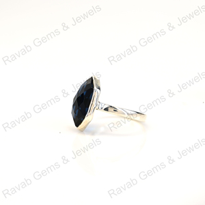 Meilleure vente Bague fine en argent sterling 925 pour femme en apatite néon massif Hydro Quartz Checker Cut fait à la main avec finition or rose - Product Image 2