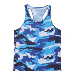 Alta calidad verano personalizado Oem camuflaje entrenamiento Fitness gimnasio desgaste hombres compresión Camisa sin mangas camisetas hombres camisetas sin mangas - Product Image 4