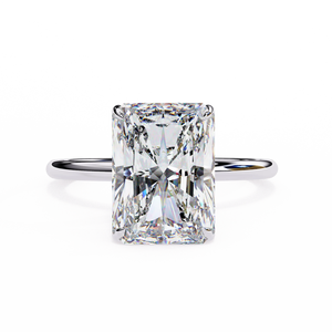 Radiant Cut <b>Solitaire</b> Moissanite <b>Ring</b> 2.50 Carat Elegant and Dazzling Jewelry Piece - Product Image 1