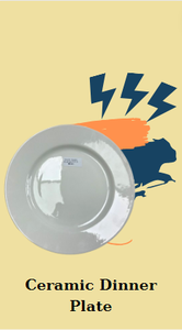 Plato de cena de cerámica al por mayor, color blanco, W 28,0 x H 2,7, platos de cena de cerámica a granel, hechos en Vietnam - Product Image 4