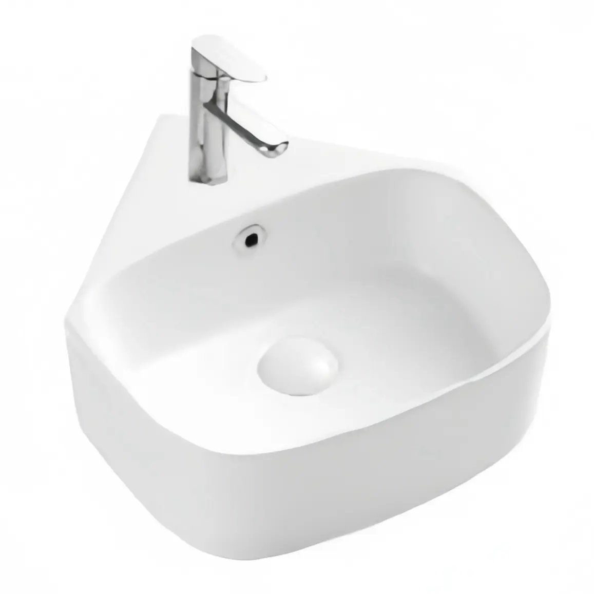浴室用の小さなコーナー吊り洗面器モダンな家のデザイン手洗いアート洗面器