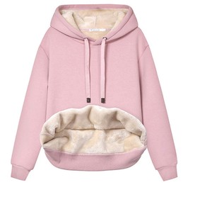 Sweat à capuche court pour femme avec poches Sweat à capuche court Streetwear décontracté en laine de haute qualité avec design entretenu OEM - Product Image 4