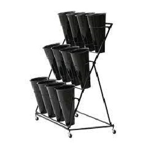 Trang Trí Kim Loại Sắt Kim Loại Hoa Hiển Thị Giá Với 15 Kim Loại Mạ Kẽm Xô Vòng Hình Dạng Trồng Với Đứng Chất Lượng Cao - Product Image 2