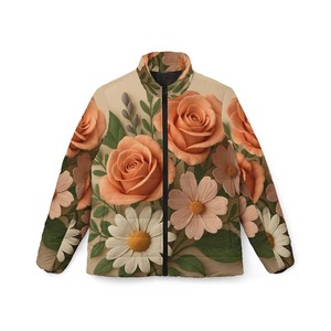 Dernier modèle à la mode imprimé sur mesure à capuche vêtements d'hiver manteau blanc veste matelassée à la mode pour hommes - Product Image 1