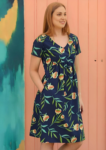 Vestido Etta de Algodón de Manga Corta para Mujer, Ofrece Tela Suave y Transpirable, con un Estilo Casual y Atemporal de la India - Product Image 2