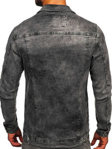 แจ็คเก็ตยีนส์ขาดสำหรับผู้ชายแจ็กเก็ตยีนส์มีรอยขาดสำหรับผู้ชายเสื้อแจ็กเก็ตยีนส์สำหรับผู้ชายขนาดใหญ่ออกแบบโลโก้ได้ตามต้องการ2024 - Product Image 6