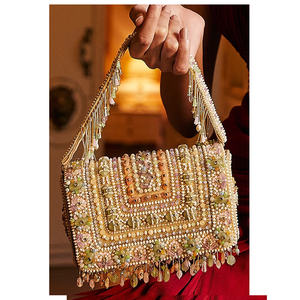 Bolsos de mano de madera hechos a mano para mujer, bolsos de metal para mujer, bolsos de mano para mujer, Mini bolsos para mujer a precio de fábrica al por mayor - Product Image 1