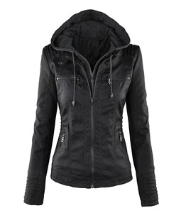 Chaqueta de cuero de motocicleta de moda GAF 2024, chaqueta de cuero para mujer, chaqueta de cuero blanco de piel de oveja auténtica para mujer - Product Image 5
