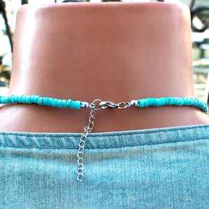 Collier de perles de sodalite naturelle, collier de perles rondes lisses en sodalite de 8mm, collier ras du cou en cristal fait main bijoux en perles - Product Image 1