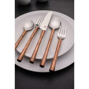 Ensemble de couverts en acier et bois de qualité supérieure conçu pour être parfaitement associé à des cadres de table élégants pour des événements formels - Product Image 3