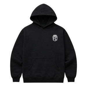 Sweat-shirt à capuche oversize noir pour homme, 50% coton, 50% polyester, épaules tombantes, streetwear, coupe décontractée, sweat-shirt d'hiver - Product Image 1