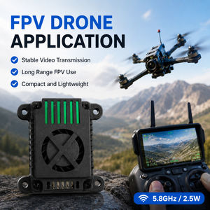 Transmisor de Video FPV VTX de 5.8GHz y 2.5W de Largo Alcance con Disipador de Calor para Drones FPV UAV - Product Image 5