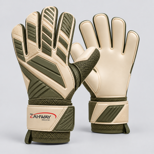 Gants de gardien de but de football à faible MOQ en cuir PU, antidérapants, avec protection des doigts et sangle de poignet réglable, unisexes - Product Image 6