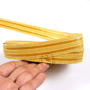 ลูกไม้ประดับทองแบบถักด้วยลวดทองที่มีคุณภาพสูงประดับด้วยผ้าลูกไม้สีทองและสีเงิน - Product Image 6