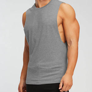 Verano nuevo Top Premium diseños moda Fitness impresión llano hombres camiseta sin mangas con su logotipo - Product Image 3