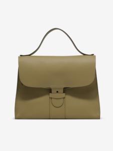 Sac à main en cuir véritable vert olive pour femme, bandoulière unique, sac fourre-tout décontracté, designer, résistant à l'eau, en cuir de veau souple, sac à main de luxe - Product Image 3