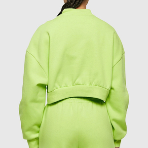 Sudadera de lana de algodón 100% Regular con estilo exclusivo para mujer, sudadera cómoda con capucha para Yoga, gimnasio, logotipo frontal impreso, temporada de invierno, OEM - Product Image 4