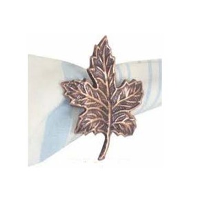 Rond de serviette design feuille de palmier en relief or rose antique fait à la main Style unique vaisselle rond de serviette royal décoratif - Product Image 1