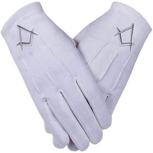 Usine directe qualité 100% coton franc-maçons Regalia gants en gros maçonnique Sport gants d'utilisation en plein air - Product Image 4