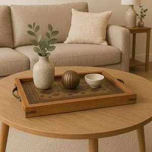 Bandeja Rectangular de Madera de Lujo Hecha a Mano, 1.5 cm de Grosor, Apta para Lavavajillas y Sostenible, Diseño Meena, Precio Razonable - Product Image 3